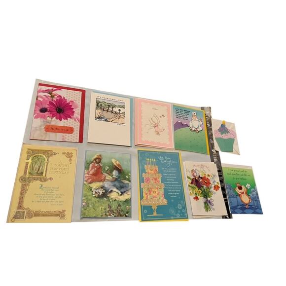 Lot 10 Birthday Cards Hallmark Shoebox Heartline Mixed Designs with Envelopes - Picture 1 of 7